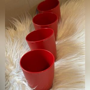 TUPPERWER ❤️ 4)BASITOS DE 275ml COLOR ROJO ❤️